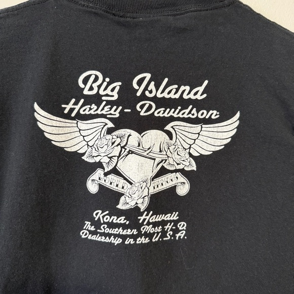 Harley-Davidson Black 'Live to Ride' Kona, HI Tee Size Small - Picture 3 of 6